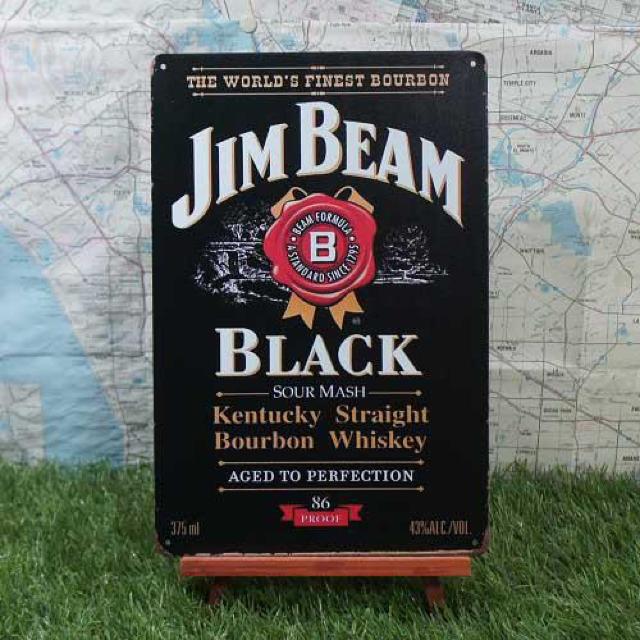新品【ブリキ看板】Jim Beam/ジム・ビーム 黒ラベル -L- < ホビー  新品【ブリキ看板】Jim Beam/ジム・ビーム 黒ラベル -L-  < ホビーの