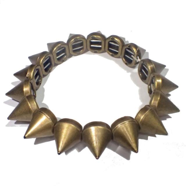 トゲトゲ スタッズ ブレスレット ロック バンド 衣装 コスプレ 金色 < 男性アクセサリー/時計  トゲトゲ スタッズ ブレスレット ロック バンド 衣装 コスプレ 金色  < 男性アクセサリー/時計の