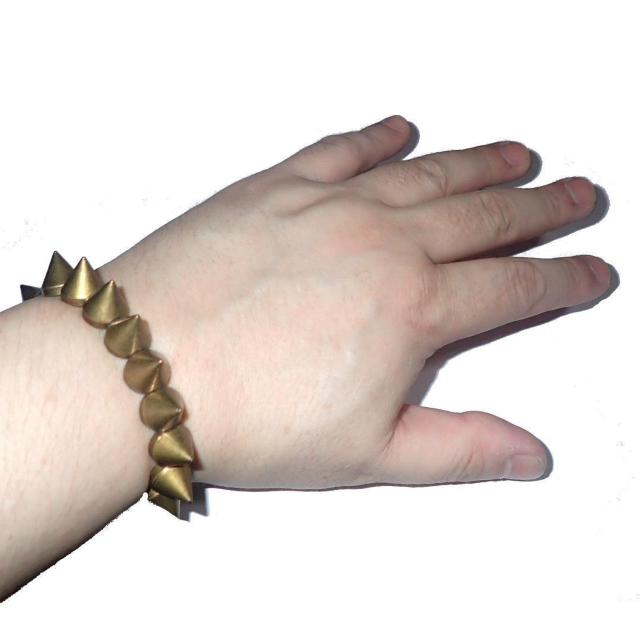 トゲトゲ スタッズ ブレスレット ロック バンド 衣装 コスプレ 金色 < 男性アクセサリー/時計  トゲトゲ スタッズ ブレスレット ロック バンド 衣装 コスプレ 金色 < 男性アクセサリー/時計の