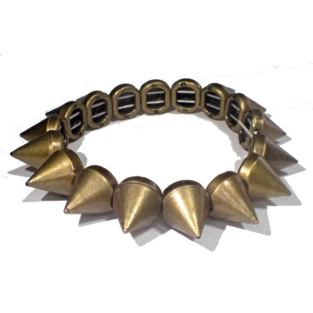 トゲトゲ スタッズ ブレスレット ロック バンド 衣装 コスプレ 金色 < 男性アクセサリー/時計  トゲトゲ スタッズ ブレスレット ロック バンド 衣装 コスプレ 金色 < 男性アクセサリー/時計の
