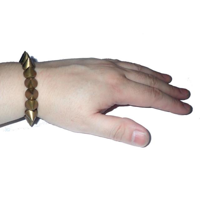 トゲトゲ スタッズ ブレスレット ロック バンド 衣装 コスプレ 金色 < 男性アクセサリー/時計  トゲトゲ スタッズ ブレスレット ロック バンド 衣装 コスプレ 金色 < 男性アクセサリー/時計の