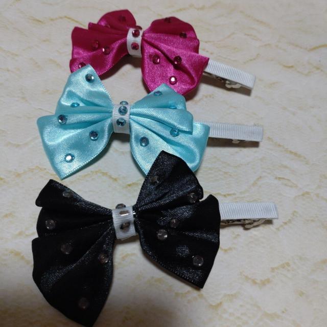 リボンモチーフバレッタ3色セット < 女性アクセサリー/時計  リボンモチーフバレッタ3色セット  < 女性アクセサリー/時計の