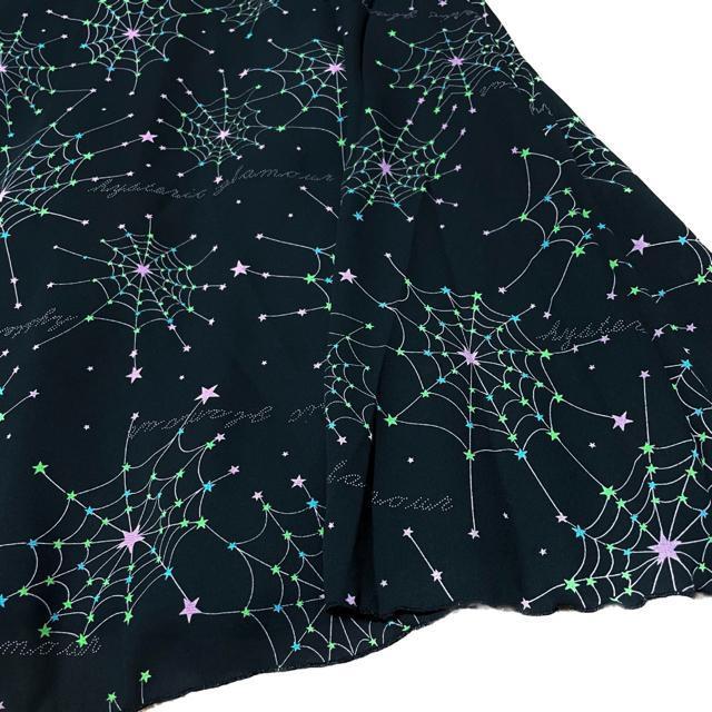 HYSTERIC GLAMOUR スパイダー 総柄 シフォン フリル ワンピース < 女性ファッション HYSTERIC GLAMOUR スパイダー 総柄 シフォン フリル ワンピース < 女性ファッションの