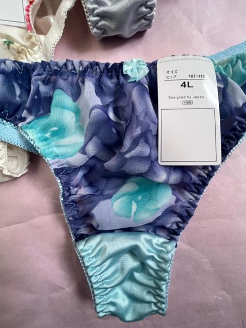 4Lサイズ!5枚セット!光沢ツルツル素材!シフォン使いあり!高貴品格!色とりどり!エレガント!Tバックショーツ!No.空 < 女性ファッション  4Lサイズ!5枚セット!光沢ツルツル素材!シフォン使いあり!高貴品格!色とりどり!エレガント!Tバックショーツ!No.空 < 女性ファッションの