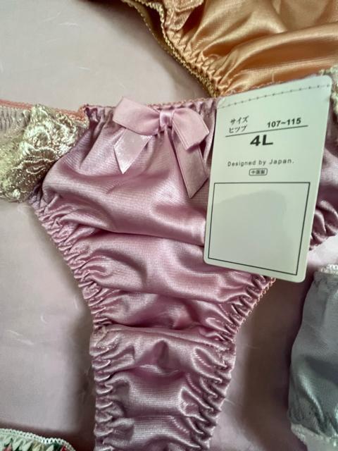 4Lサイズ!5枚セット!光沢ツルツル素材!シフォン使いあり!高貴品格!色とりどり!エレガント!Tバックショーツ!No.空 < 女性ファッション  4Lサイズ!5枚セット!光沢ツルツル素材!シフォン使いあり!高貴品格!色とりどり!エレガント!Tバックショーツ!No.空 < 女性ファッションの