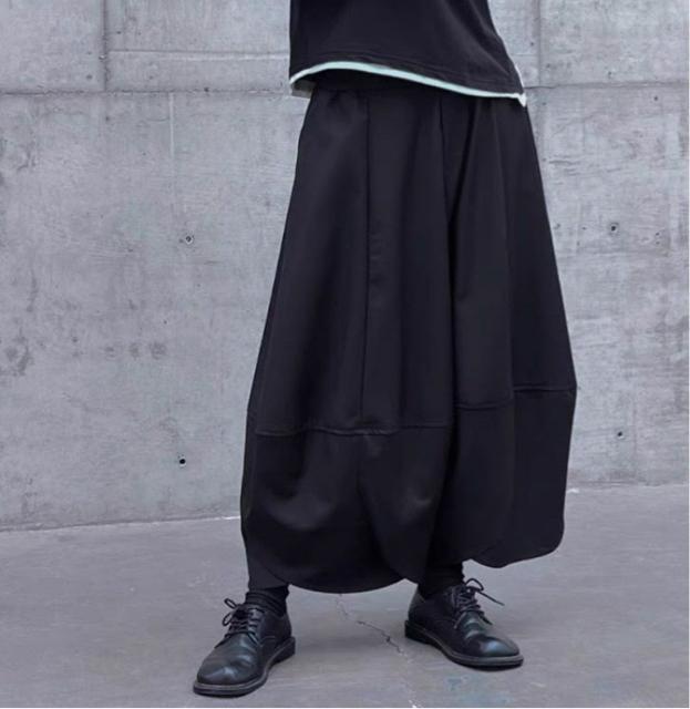 ガウチョパンツ ワイドパンツ クロップドパンツ 9分丈 ブラック 大きいサイズ < 女性ファッション ガウチョパンツ ワイドパンツ クロップドパンツ 9分丈 ブラック 大きいサイズ < 女性ファッションの