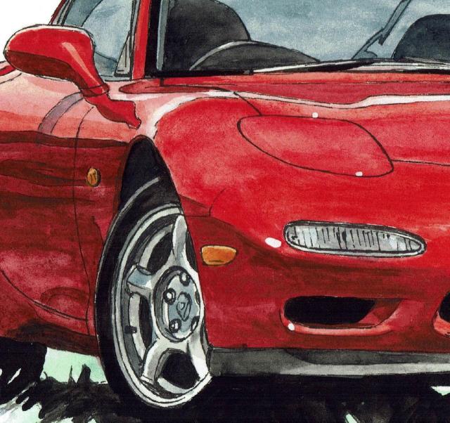 NC-367 RX-7/RX-8限定版画b 直筆サイン額装●作家平右ヱ門 < 自動車/バイク NC-367 RX-7/RX-8限定版画b 直筆サイン額装●作家平右ヱ門 < 自動車/バイク