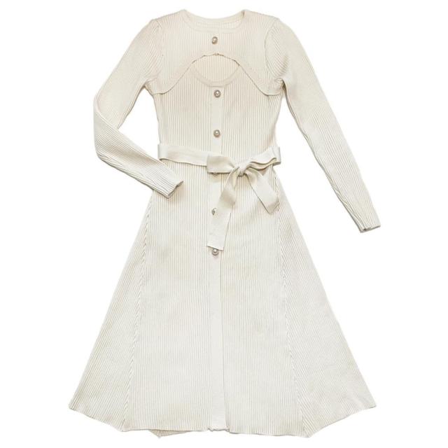 新品胸の小窓がセクシー 3シーズン対応リヴニットワンピー < 女性ファッション  新品胸の小窓がセクシー 3シーズン対応リヴニットワンピー  < 女性ファッションの