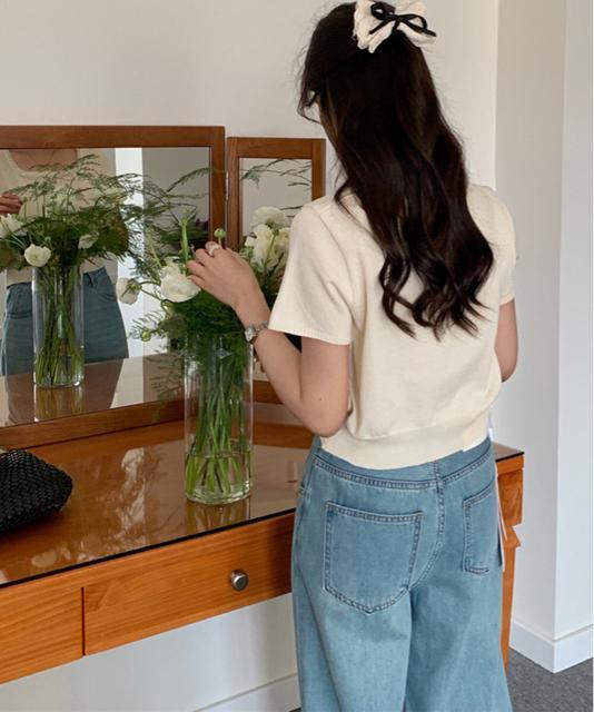 送料無料 新品 スクエアネック サマーニット トップス < 女性ファッション  送料無料 新品 スクエアネック サマーニット トップス < 女性ファッションの