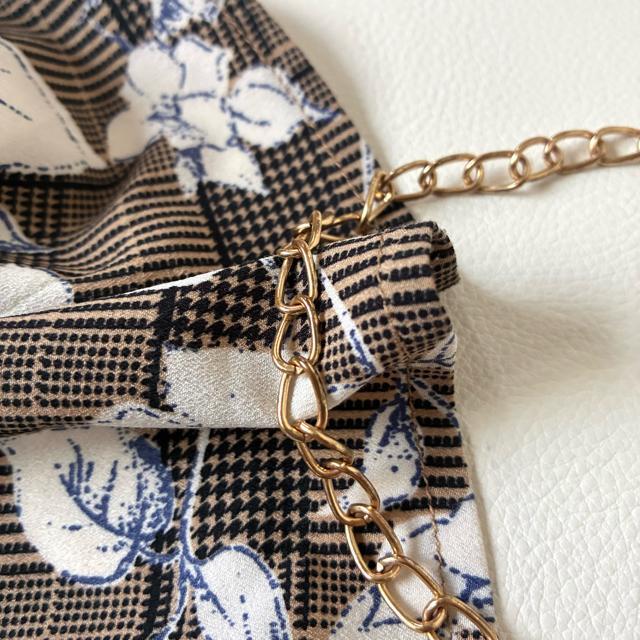 ◆美品◆ブージュルード◆花柄マキシワンピース◆五分袖◆フレア◆ブラウン茶◆M < ブランド  ◆美品◆ブージュルード◆花柄マキシワンピース◆五分袖◆フレア◆ブラウン茶◆M < ブランドの