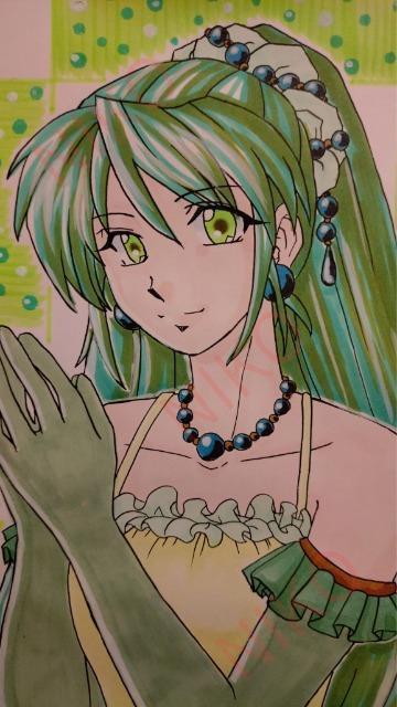 自作イラスト/オリジナル/女の子/GREEN COLOR < アニメ/コミック/キャラクター  自作イラスト/オリジナル/女の子/GREEN COLOR  < アニメ/コミック/キャラクターの