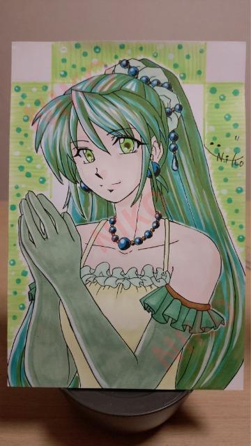 自作イラスト/オリジナル/女の子/GREEN COLOR < アニメ/コミック/キャラクター  自作イラスト/オリジナル/女の子/GREEN COLOR < アニメ/コミック/キャラクターの