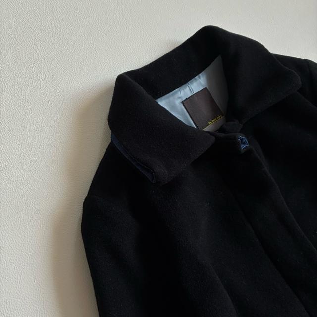 ◆上質◆日本製ドゥボンクール◆カシミヤ混ウールコート◆黒◆ブラック◆シンプル◆M < 女性ファッション ◆上質◆日本製ドゥボンクール◆カシミヤ混ウールコート◆黒◆ブラック◆シンプル◆M < 女性ファッションの