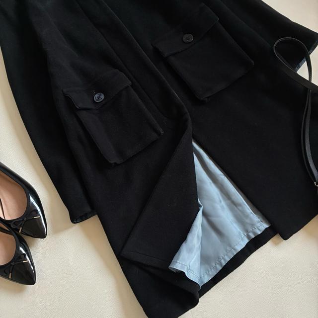 ◆上質◆日本製ドゥボンクール◆カシミヤ混ウールコート◆黒◆ブラック◆シンプル◆M < 女性ファッション ◆上質◆日本製ドゥボンクール◆カシミヤ混ウールコート◆黒◆ブラック◆シンプル◆M < 女性ファッションの