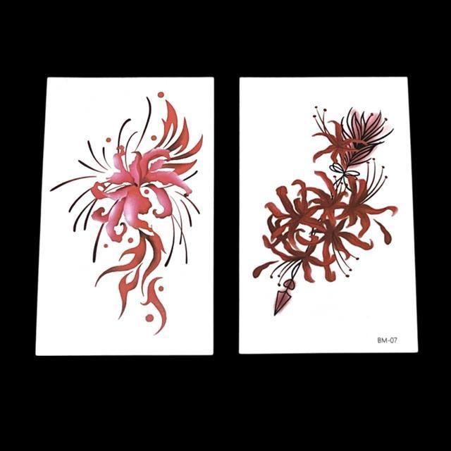 フラワーデザインタトゥーシール4枚セット < 女性アクセサリー/時計 フラワーデザインタトゥーシール4枚セット < 女性アクセサリー/時計の