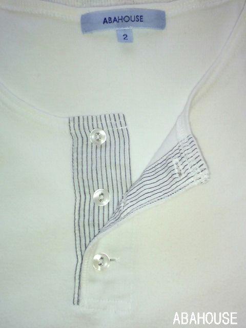 □ABAHOUSE/アバハウス スウェット地 ヘンリー 半袖 Tシャツ/メンズ・サイズ2 < ブランド □ABAHOUSE/アバハウス スウェット地 ヘンリー 半袖 Tシャツ/メンズ・サイズ2 < ブランドの
