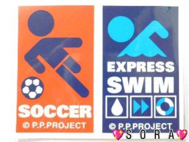 【SOCCER&SWIM】車.バイクに♪ステッカーシール < 自動車/バイク 【SOCCER&SWIM】車.バイクに♪ステッカーシール < 自動車/バイク