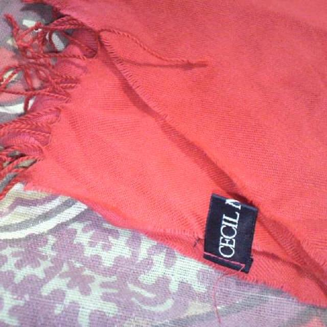 CECIL McBEE/セシルマクビー赤フリンジ ストール・ショール < ブランド CECIL McBEE/セシルマクビー赤フリンジ ストール・ショール < ブランドの