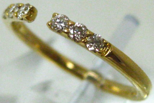 �ɔ��iK18 18�������O�w�փZ���^�[ �I�[�v���t�@�b�V���� �_�C��0.17ct �� �����A�N�Z�T���[/���v�� 