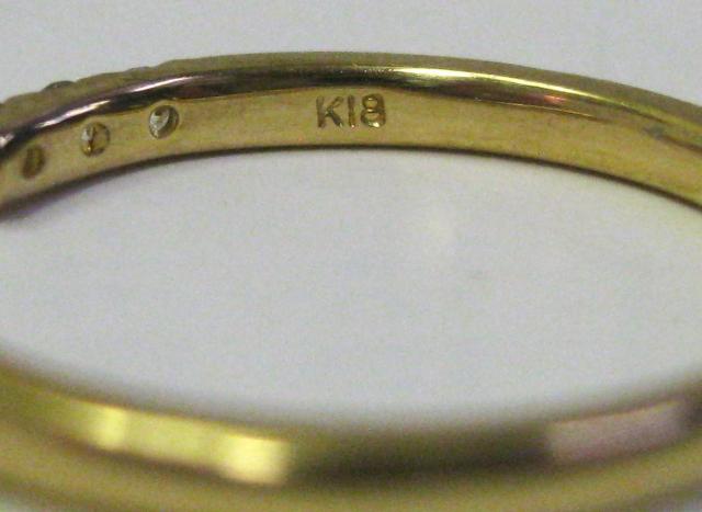 �ɔ��iK18 18�������O�w�փZ���^�[ �I�[�v���t�@�b�V���� �_�C��0.17ct �� �����A�N�Z�T���[/���v�� 