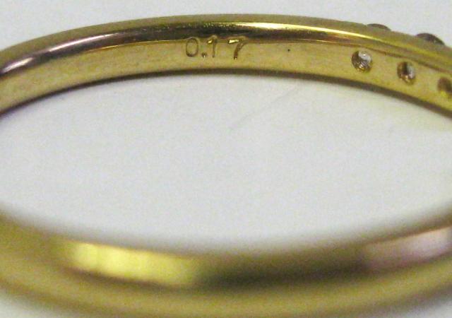 �ɔ��iK18 18�������O�w�փZ���^�[ �I�[�v���t�@�b�V���� �_�C��0.17ct �� �����A�N�Z�T���[/���v�� 