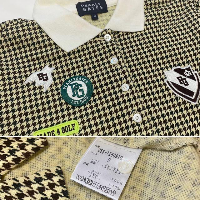 パーリーゲイツ 千鳥格子ポロシャツ 茶系#0 < レジャー/スポーツ  パーリーゲイツ 千鳥格子ポロシャツ 茶系#0 < レジャー/スポーツの