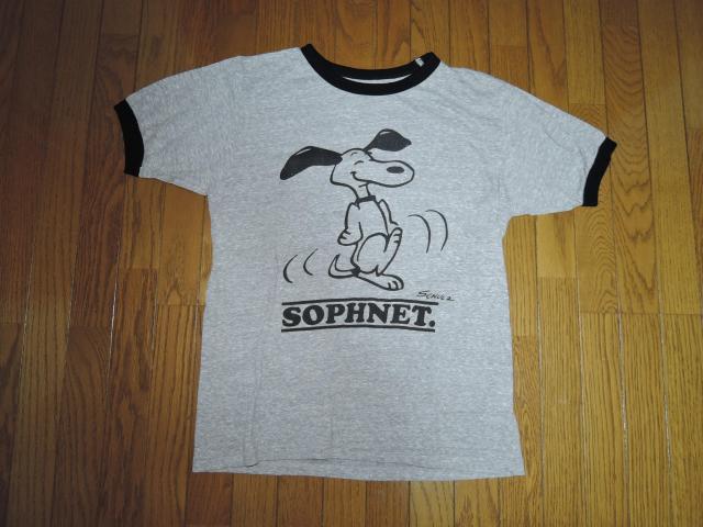 SOPHNET. ソフネット × PEANUTS ピーナッツ SNOOPY TRIM TEE スヌーピー トリム Tシャツ M灰黒 < ブランド  SOPHNET. ソフネット × PEANUTS ピーナッツ SNOOPY TRIM TEE スヌーピー トリム Tシャツ M灰黒  < ブランドの