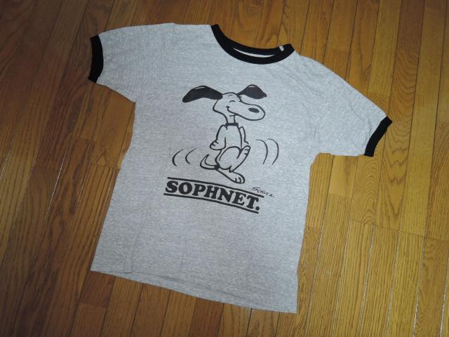 SOPHNET. ソフネット × PEANUTS ピーナッツ SNOOPY TRIM TEE スヌーピー トリム Tシャツ M灰黒 < ブランド  SOPHNET. ソフネット × PEANUTS ピーナッツ SNOOPY TRIM TEE スヌーピー トリム Tシャツ M灰黒 < ブランドの