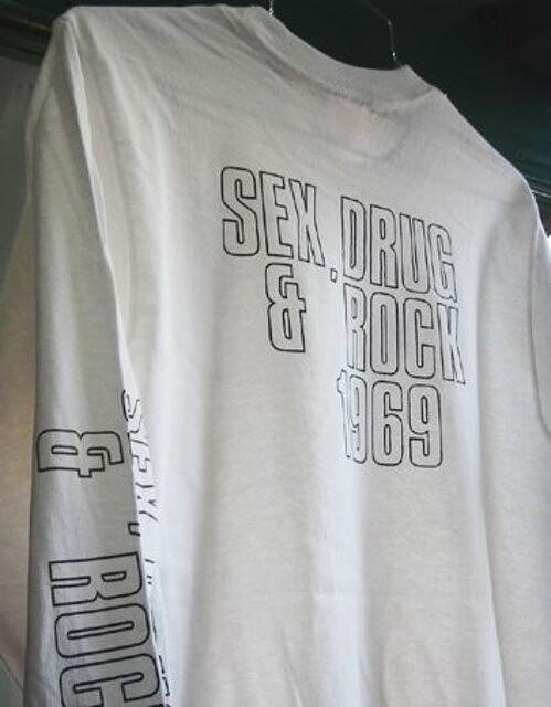 オリジナル Sex,Drug and Rock ロングスリーブ Tシャツ ロック M < 男性ファッション オリジナル Sex,Drug and Rock ロングスリーブ Tシャツ ロック M < 男性ファッションの