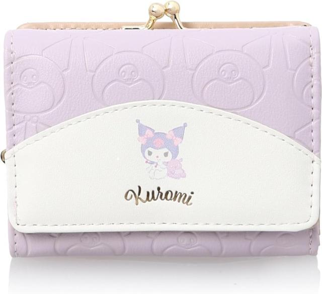 クロミ財布 口金 がま口 三つ折り クロミ 財布 ミニ財布 サンリオ 型押し < 女性ファッション クロミ財布 口金 がま口 三つ折り クロミ 財布 ミニ財布 サンリオ 型押し < 女性ファッションの