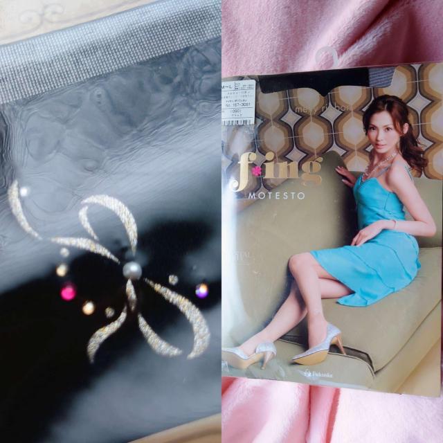 日本製☆f*ing:melty ribbon:MOE☆煌ルビー*パール付き輝リボン☆ウエスト花柄☆黒サポートストッキング爪先スルー < 女性ファッション 日本製☆f*ing:melty ribbon:MOE☆煌ルビー*パール付き輝リボン☆ウエスト花柄☆黒サポートストッキング爪先スルー < 女性ファッションの