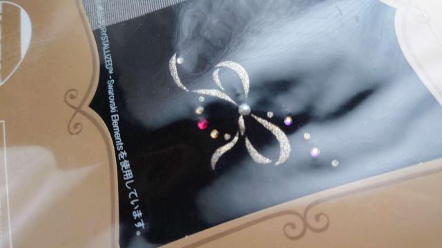 日本製☆f*ing:melty ribbon:MOE☆煌ルビー*パール付き輝リボン☆ウエスト花柄☆黒サポートストッキング爪先スルー < 女性ファッション 日本製☆f*ing:melty ribbon:MOE☆煌ルビー*パール付き輝リボン☆ウエスト花柄☆黒サポートストッキング爪先スルー < 女性ファッションの