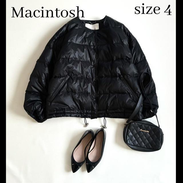 ◆美品◆マッキントッシュ◆ノーカラーダウンジャケット◆黒◆ブラック◆M〜 L < ブランド ◆美品◆マッキントッシュ◆ノーカラーダウンジャケット◆黒◆ブラック◆M〜 L < ブランドの