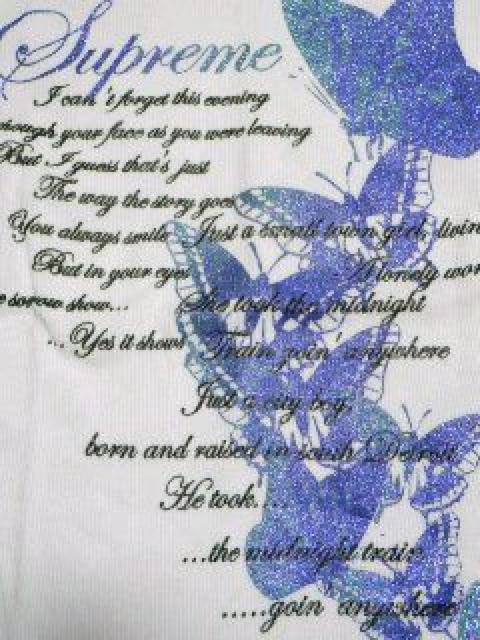 《New》メンエグ★バタフライ*ラメプリ・テレコ.ロンTee<ホワイトL> < 男性ファッション  《New》メンエグ★バタフライ*ラメプリ・テレコ.ロンTee<ホワイトL> < 男性ファッションの