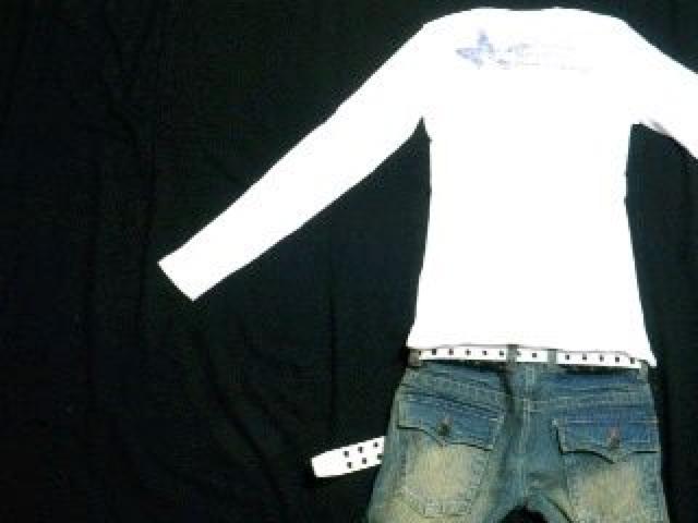 《New》メンエグ★バタフライ*ラメプリ・テレコ.ロンTee<ホワイトL> < 男性ファッション  《New》メンエグ★バタフライ*ラメプリ・テレコ.ロンTee<ホワイトL> < 男性ファッションの