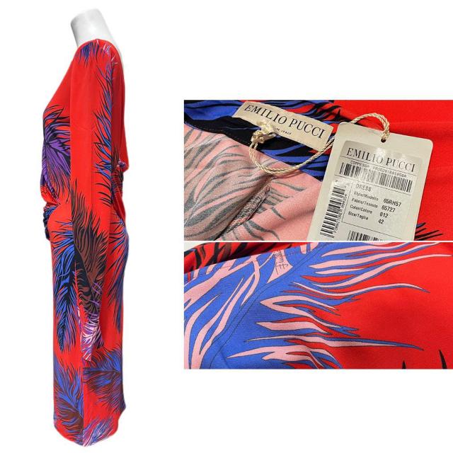新品エミリオプッチEMILIO PUCCI長袖ワンピース 赤 #42 < ブランド 新品エミリオプッチEMILIO PUCCI長袖ワンピース 赤 #42 < ブランドの