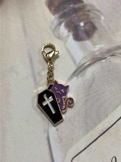 ハンドメイド ハロウィン マスクチャーム2点セット ねこ < 女性ファッション  ハンドメイド ハロウィン マスクチャーム2点セット ねこ < 女性ファッションの