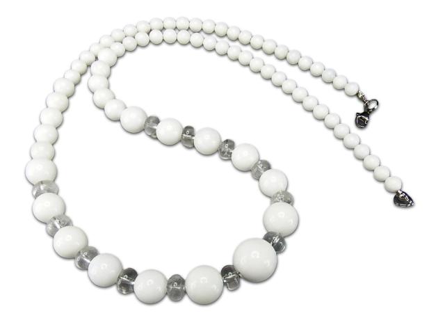 一点物マザーオブパール水晶ボタン天然石ネックレスワイヤー仕上げ < 女性アクセサリー/時計  一点物マザーオブパール水晶ボタン天然石ネックレスワイヤー仕上げ  < 女性アクセサリー/時計の