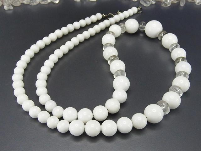 一点物マザーオブパール水晶ボタン天然石ネックレスワイヤー仕上げ < 女性アクセサリー/時計  一点物マザーオブパール水晶ボタン天然石ネックレスワイヤー仕上げ < 女性アクセサリー/時計の