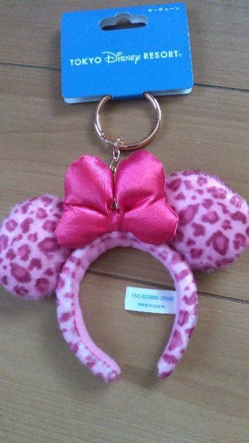 リゾートミニーヒョウ柄カチューシャ型キーチェーン < インテリア/ライフ  リゾートミニーヒョウ柄カチューシャ型キーチェーン  < インテリア/ライフの