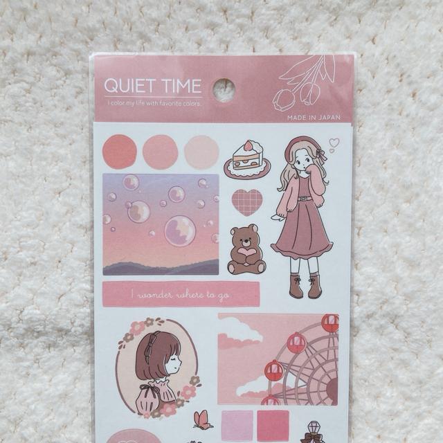 新品 QUIET TIME シールシート コラージュ デコ 素材 女の子 ピンク系 N2m < インテリア/ライフ 新品 QUIET TIME シールシート コラージュ デコ 素材 女の子 ピンク系 N2m < インテリア/ライフの