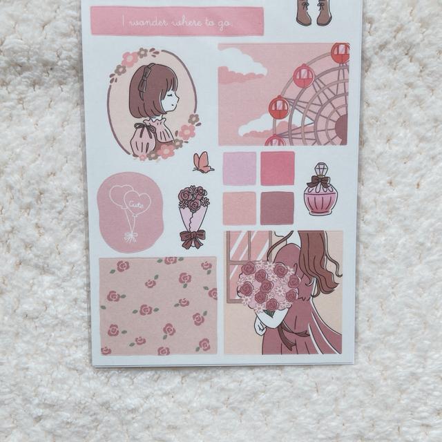 新品 QUIET TIME シールシート コラージュ デコ 素材 女の子 ピンク系 N2m < インテリア/ライフ 新品 QUIET TIME シールシート コラージュ デコ 素材 女の子 ピンク系 N2m < インテリア/ライフの