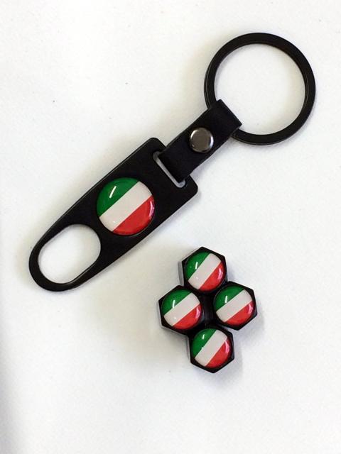 汎用 エアバルブ キャップ イタリア キーホルダー付 < 自動車/バイク 汎用 エアバルブ キャップ イタリア キーホルダー付 < 自動車/バイク
