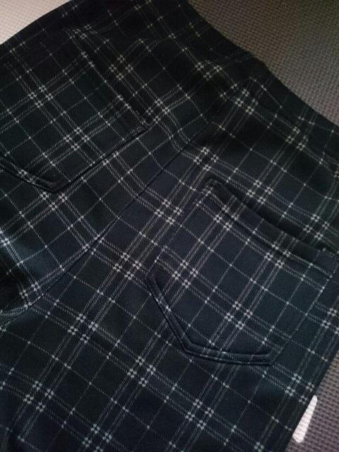 チェック柄☆ストレッチスリムパンツ★裏起毛☆ブラック×ベージュ★ < 女性ファッション  チェック柄☆ストレッチスリムパンツ★裏起毛☆ブラック×ベージュ★ < 女性ファッションの
