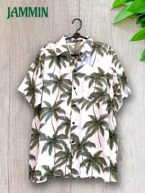 アジアン植物柄半袖シャツ★ヤシの木柄★リゾート★アジアン < 男性ファッション  アジアン植物柄半袖シャツ★ヤシの木柄★リゾート★アジアン  < 男性ファッションの