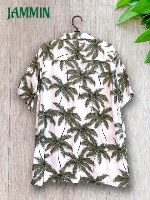 アジアン植物柄半袖シャツ★ヤシの木柄★リゾート★アジアン < 男性ファッション  アジアン植物柄半袖シャツ★ヤシの木柄★リゾート★アジアン < 男性ファッションの