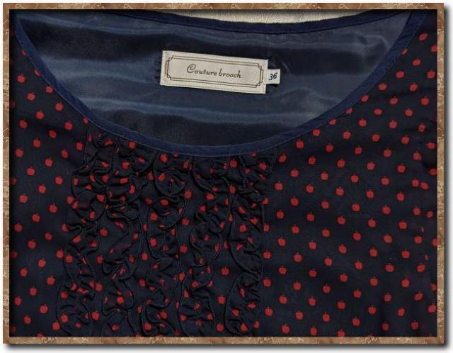 クチュールブローチ シフォンワンピース 濃紺 < ブランド  クチュールブローチ シフォンワンピース 濃紺 < ブランドの