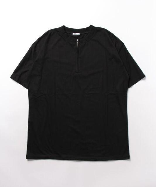 ハーフジップスタンドカラーTシャツ【新品未使用】F フリー●黒 ブラック●韓国ファッション●ハーフジップ < 男性ファッション  ハーフジップスタンドカラーTシャツ【新品未使用】F フリー●黒 ブラック●韓国ファッション●ハーフジップ < 男性ファッションの