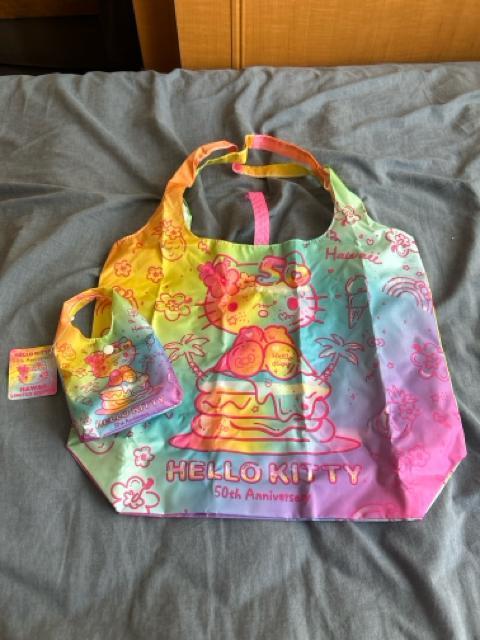 【新品】ABCマート ハワイ限定!50thキティ エコバッグ < 女性ファッション  【新品】ABCマート ハワイ限定!50thキティ エコバッグ < 女性ファッションの