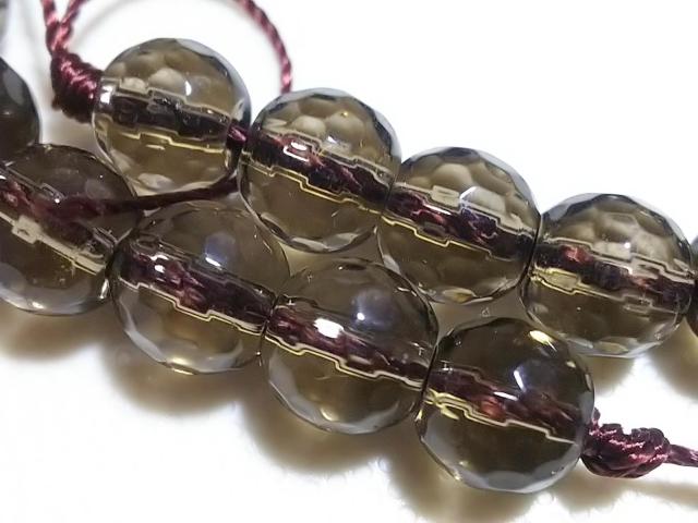 天然石★スモーキークォーツ 8mm128面カット 半連 < 女性アクセサリー/時計 天然石★スモーキークォーツ 8mm128面カット 半連 < 女性アクセサリー/時計の